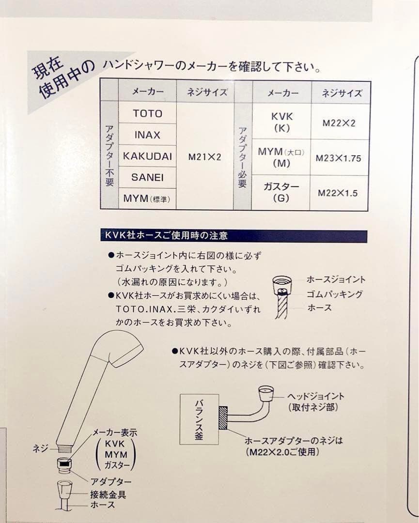 シャワーヘッド ミネラルシャワー M21×2 替えアダプター付 ハンドシャワー