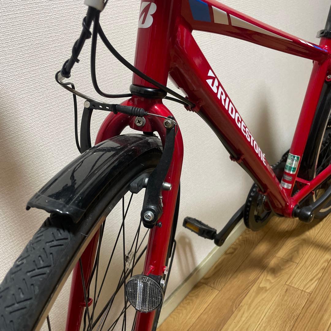 ブリヂストン 赤 クロスバイク ジュニアサイズ