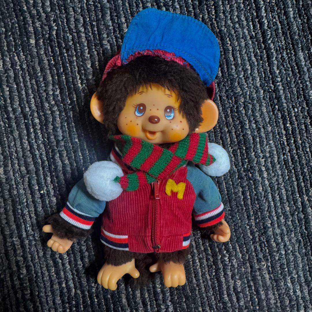 モンチッチ セキグチ いちご ぬいぐるみ 昭和 レトロ 帽子 レア 初代 4本指