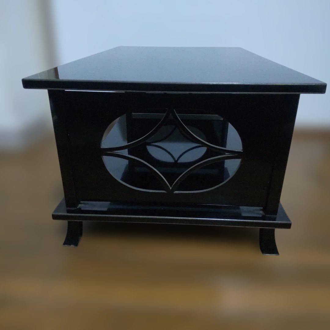 漆塗り？　二段卓　冠卓　花台