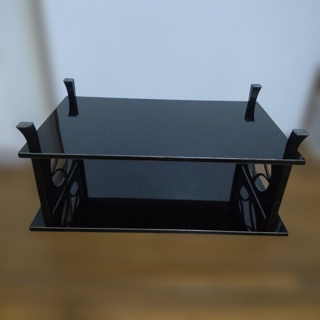 漆塗り？　二段卓　冠卓　花台