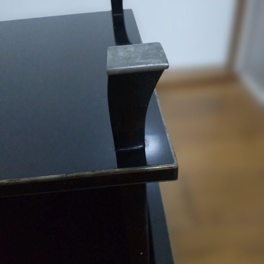 漆塗り？　二段卓　冠卓　花台