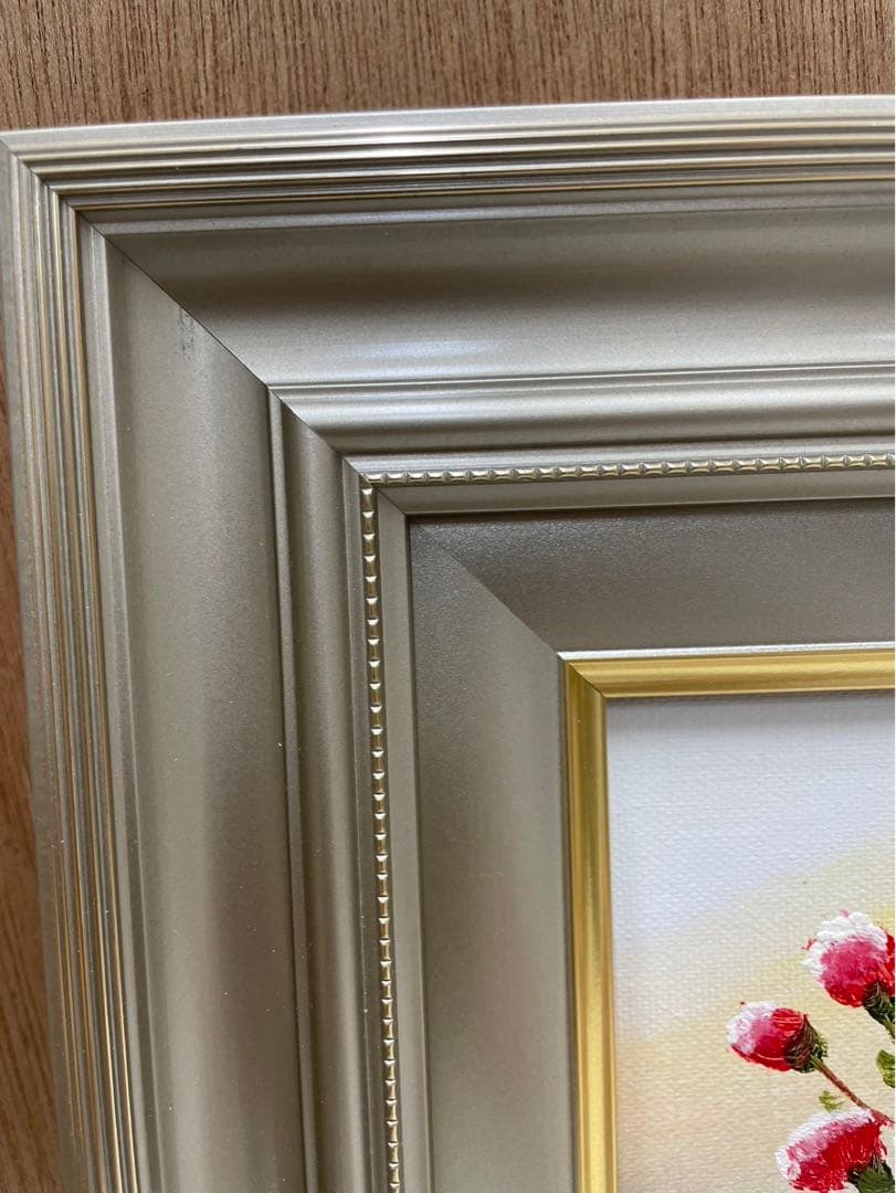 油絵 画家 ( 渡辺やすし )  赤い花