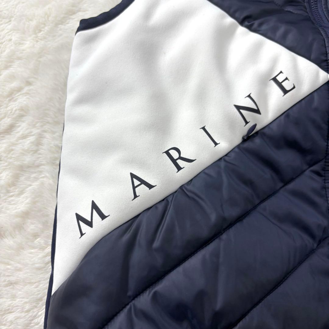 美品 muta MARINE GOLF ノースリーブベスト ネイビーホワイト 6