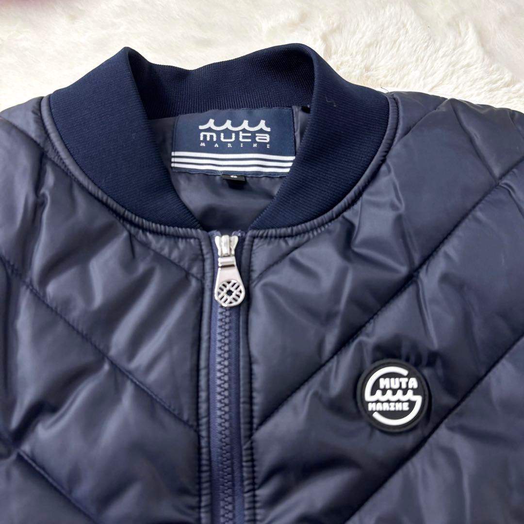 美品 muta MARINE GOLF ノースリーブベスト ネイビーホワイト 6