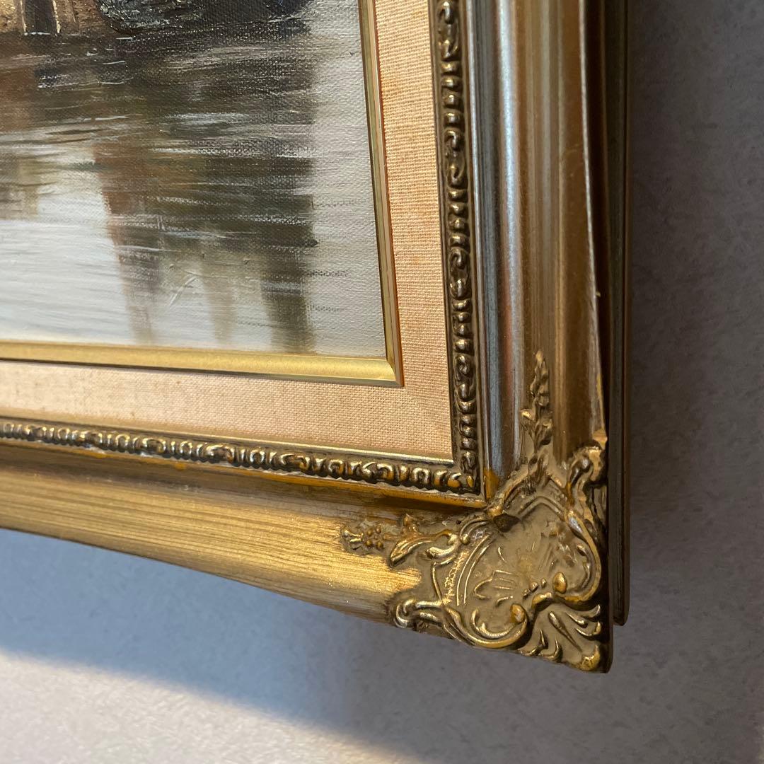 フェルメール　デルフトの眺望複製画　額縁