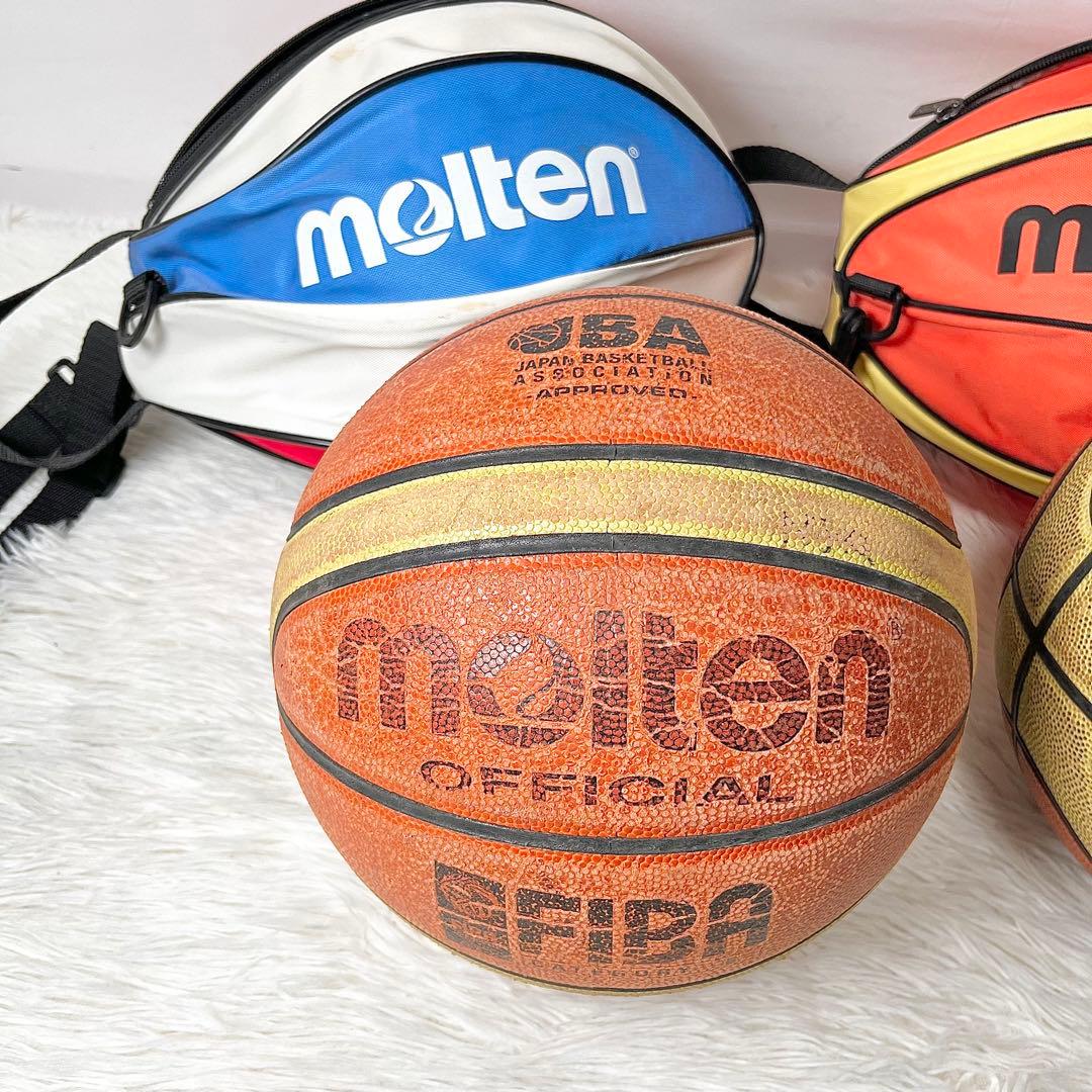 molten GL7 GL6 天然皮革 FIBA公認 JBA検定わ2球 カバー付