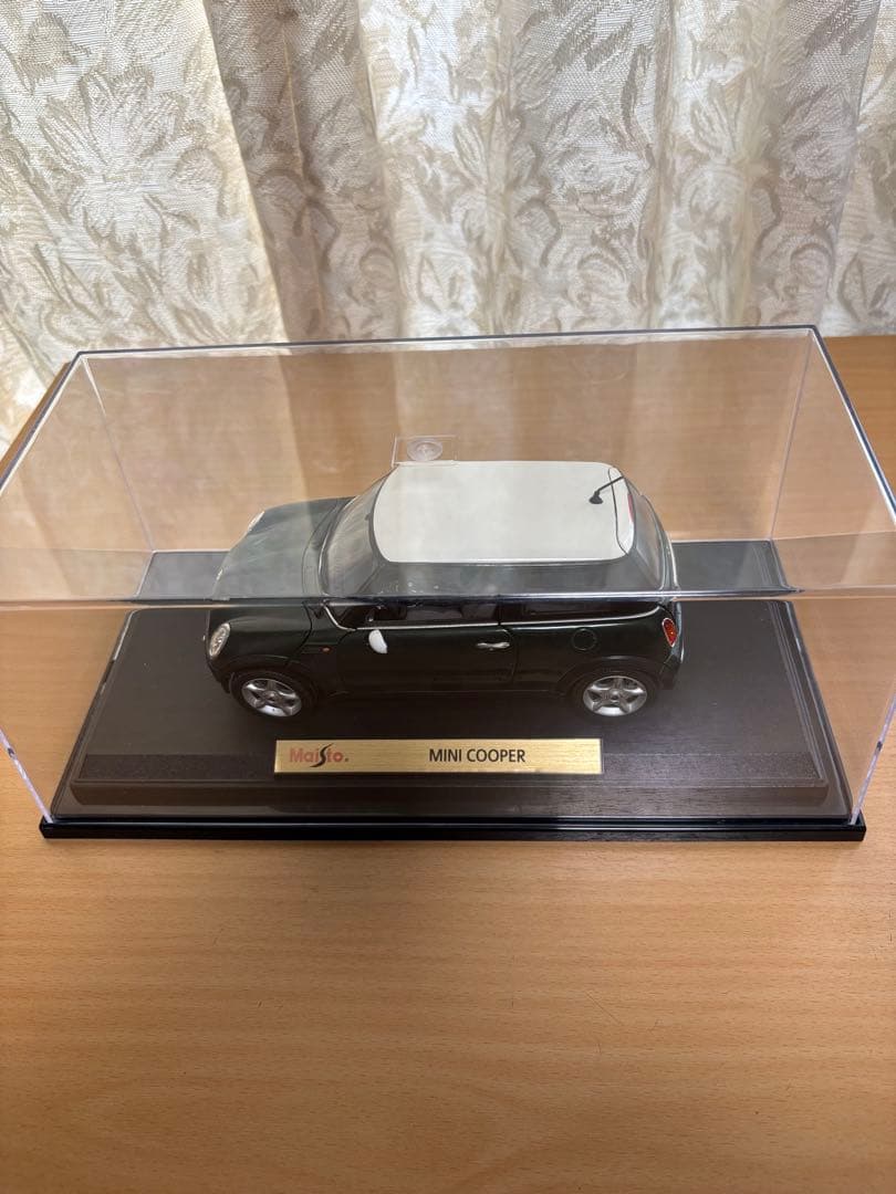1/18Maisto MINI COOPER 深緑ダークグリーン×白屋根USED
