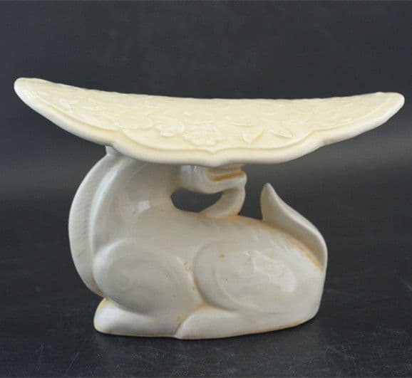 宋定窯彫刻白磁龍枕 景徳鎮 陶磁器 装飾品 現代工芸品 美術品 置物