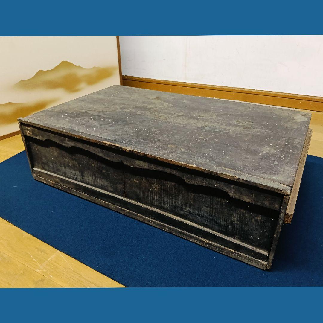 AL43 輪島塗 時代物 巻卓巻足 花台 香炉台 盆栽台 絵違え 木箱入