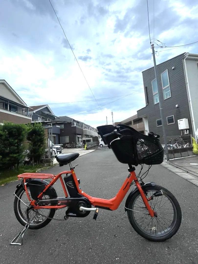 【Panasonic】子供乗せ電動自転車20型3速LEDライト付属品完備※動作品