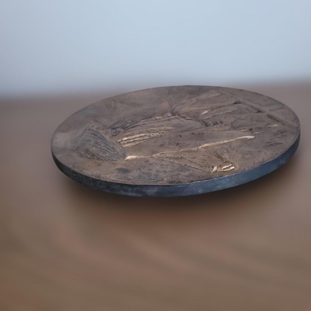 銅製浮彫り作品 石橋 弘作