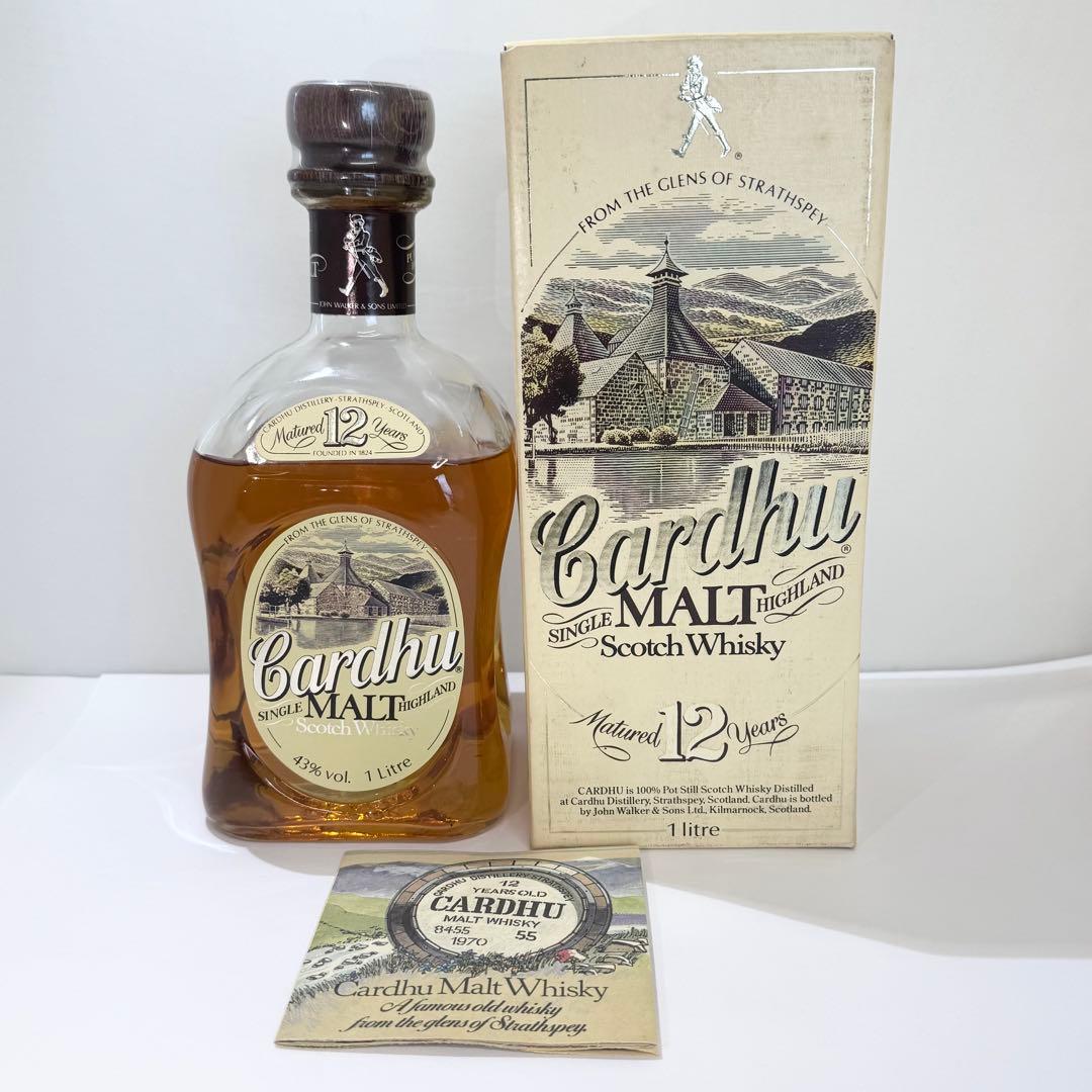 希少 Cardhu カーデュ ウイスキー 12年 43% 1L オールドボトル