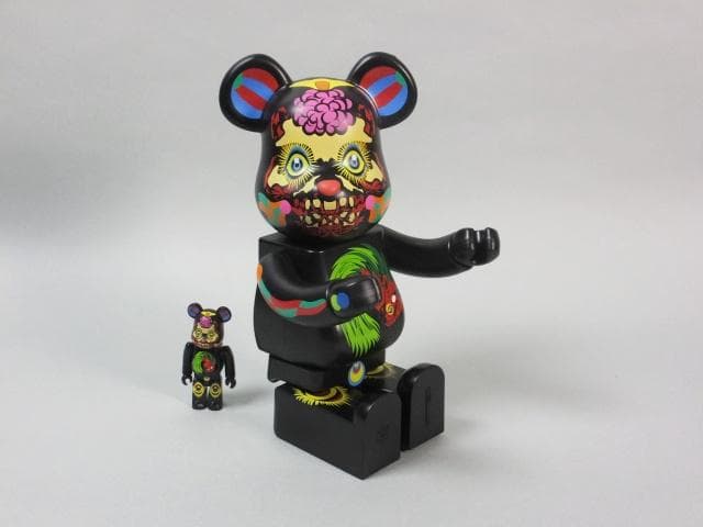 現代美術 田名網敬一『100% & 400%MEDICOM TOY黒』0127C