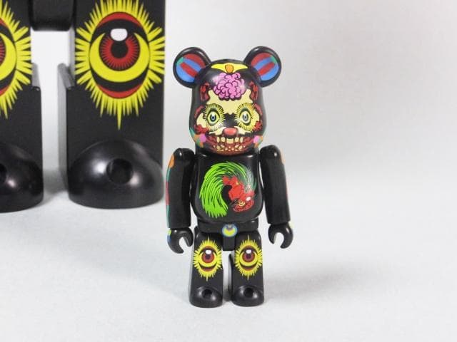 現代美術 田名網敬一『100% & 400%MEDICOM TOY黒』0127C