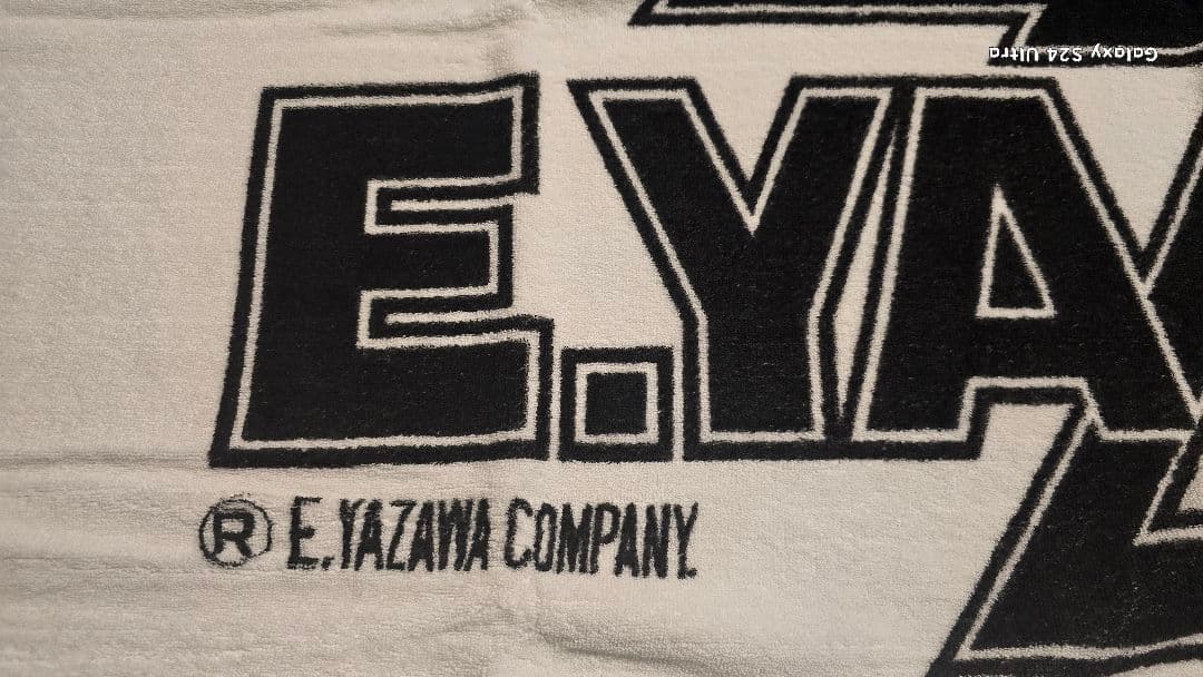 E.YAZAWA COMPANY ロゴタオル 白地/黒ロゴ 当時物