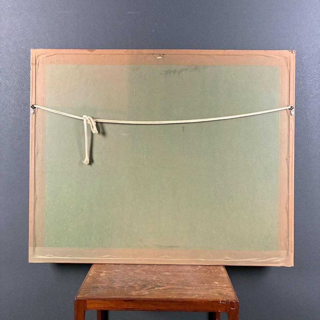 美品 ポール・アイズピリ「テーブルの花と果物」リトグラフ 直筆サイン入 パリ画壇