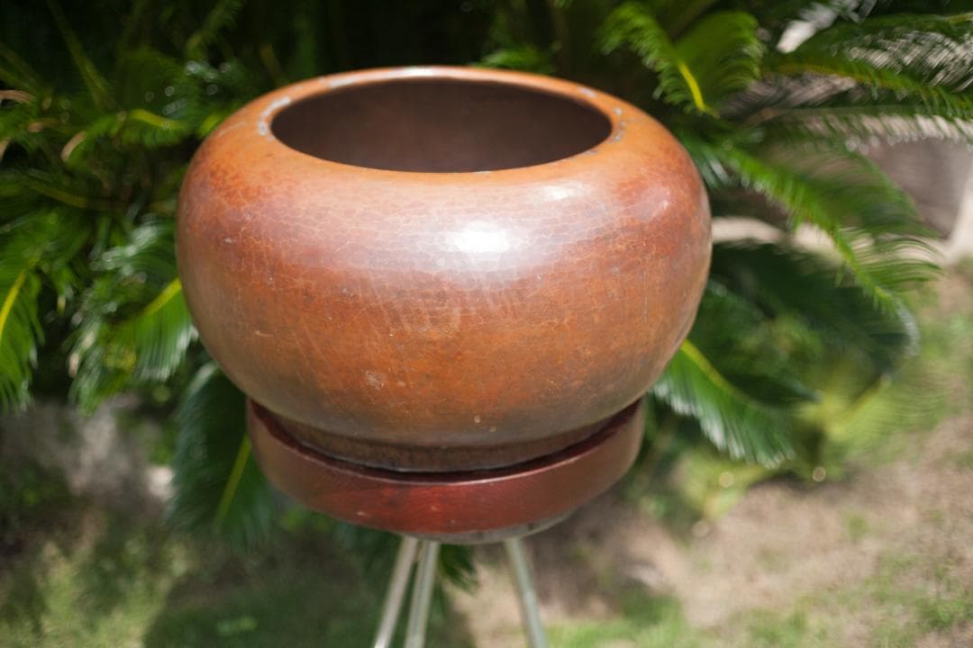 大型銅製火鉢 55cm x 30cm 12KG