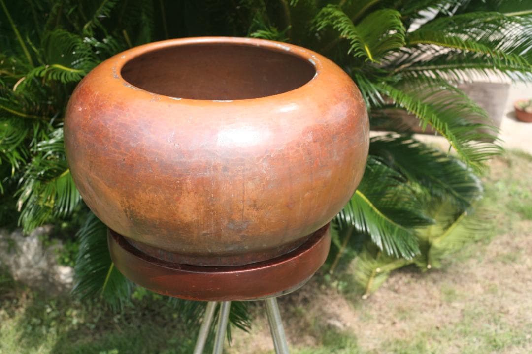 大型銅製火鉢 55cm x 30cm 12KG