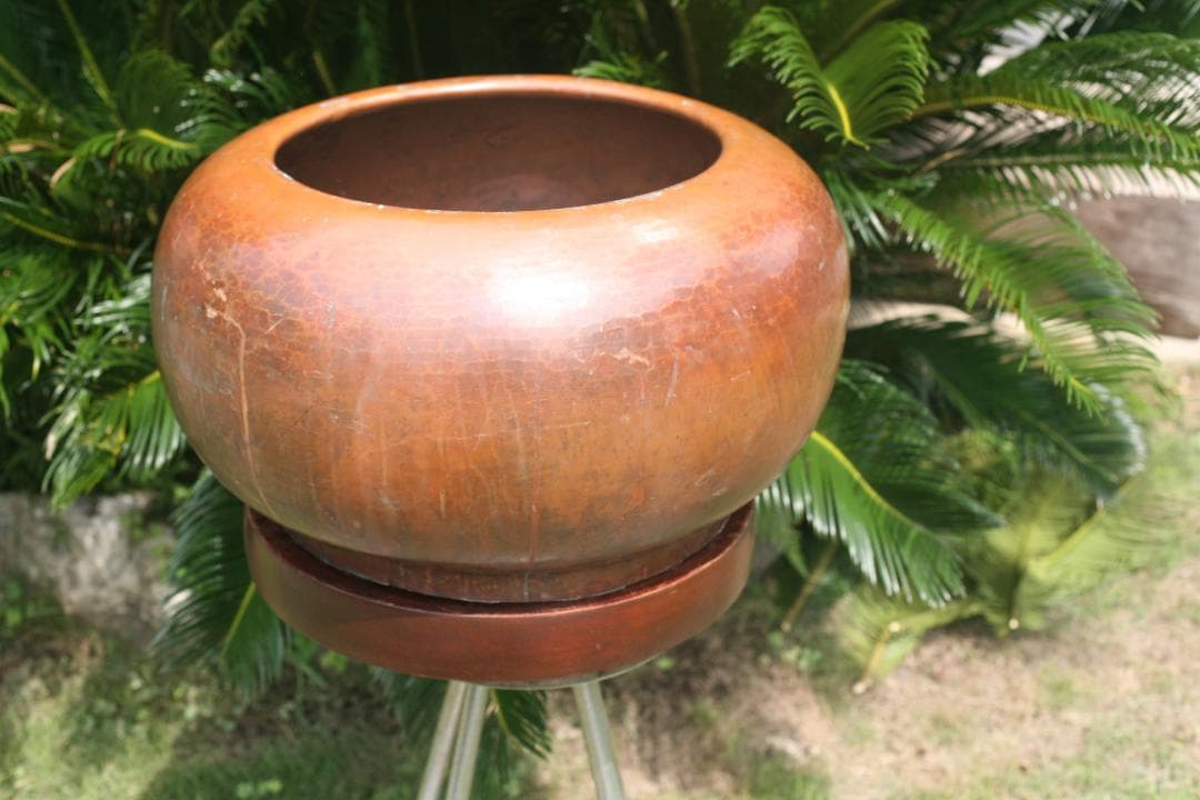 大型銅製火鉢 55cm x 30cm 12KG