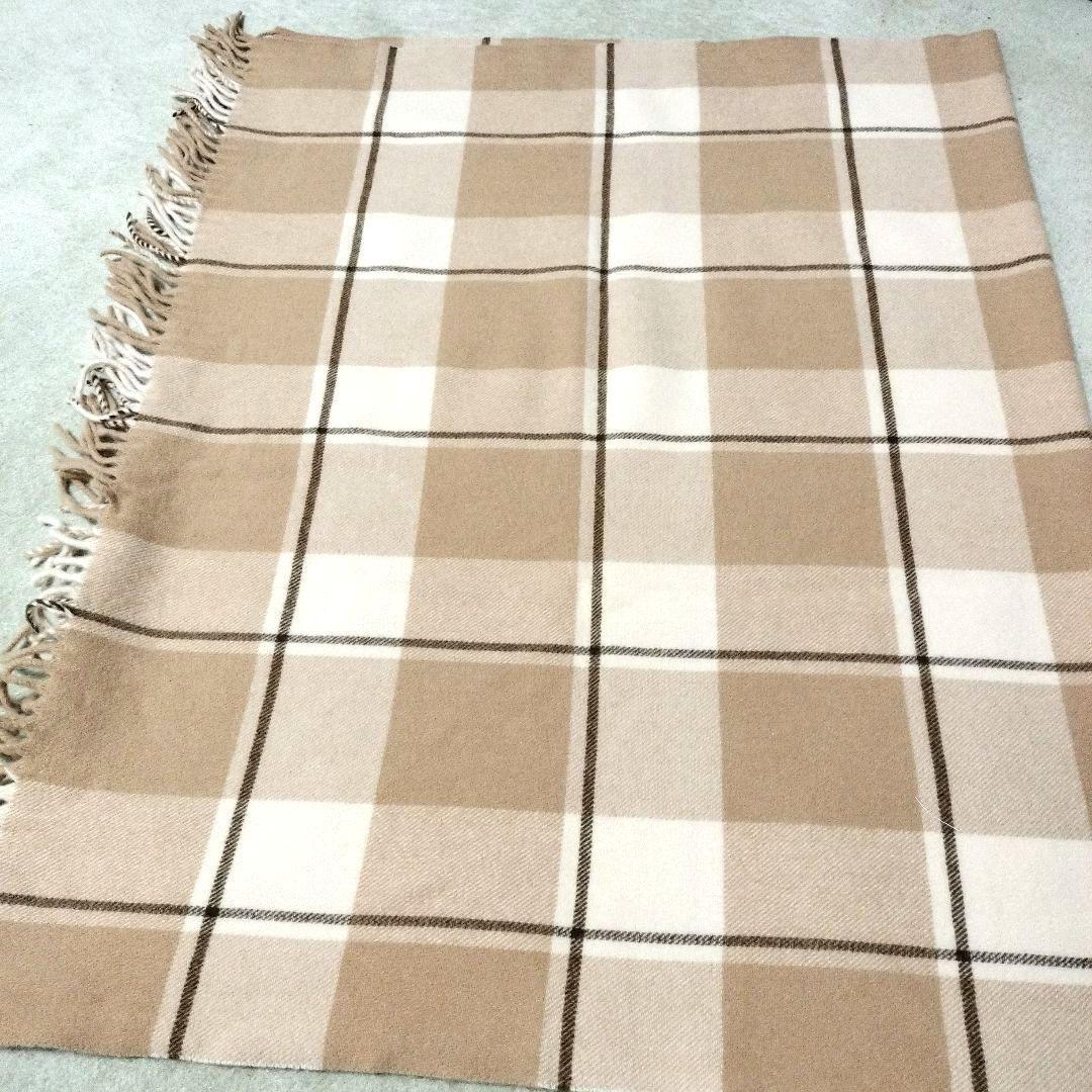 【新品】Johnstons　カシミヤ混ウール高級ブランケット　イギリス製