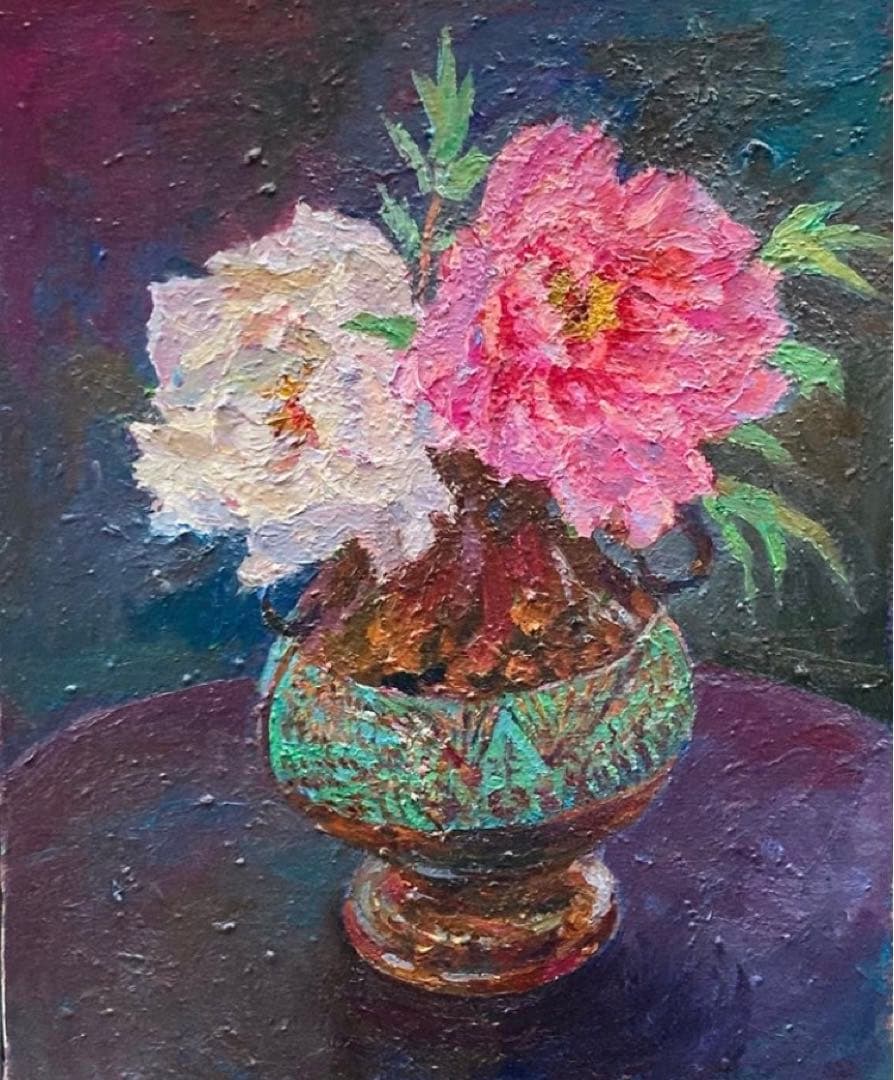 牡丹　油彩画　F6号