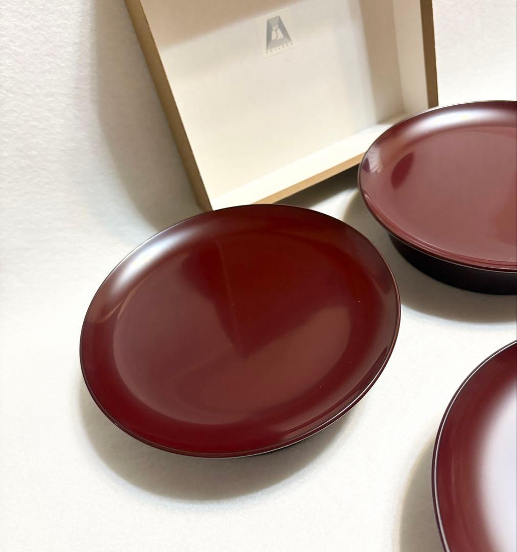 山田平安堂 漆器 高台菓子皿 銘々皿 5客揃 和食器 茶道具 菓子器 盛皿 漆