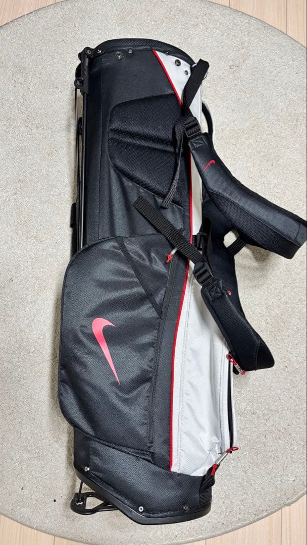 Nike ゴルフキャディバッグ 黒/白/赤