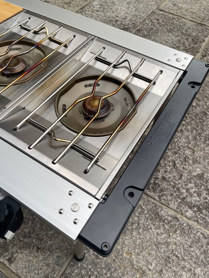 スノーピークigt4ユニット大型 アウトドアテーブル 2バーナー付き