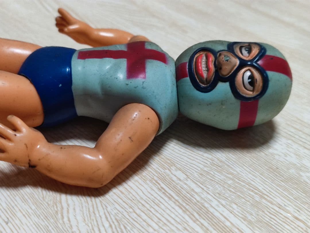 中嶋製作所 タイガーマスク ゴルゴダクロス ソフビ 辻なお 梶原一騎 昭和レトロ