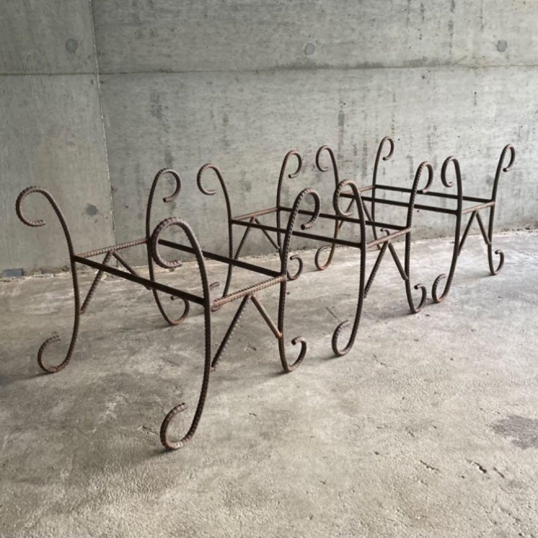 プランター 台 猫脚 鉄筋 アイアン 3点 シャビー インダストリアル レトロ