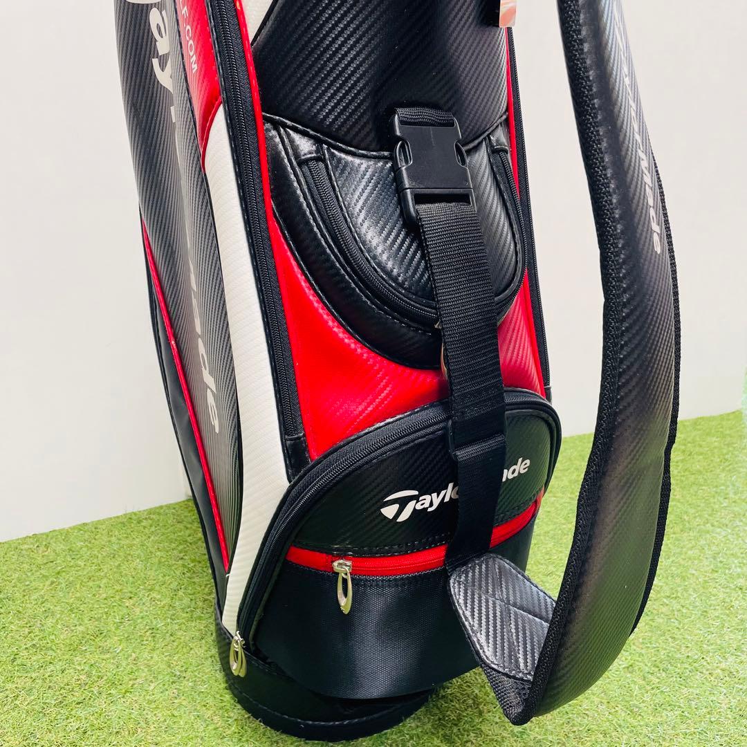 テーラーメイド キャディバッグ ゴルフ 黒 赤 ブラック メンズ
