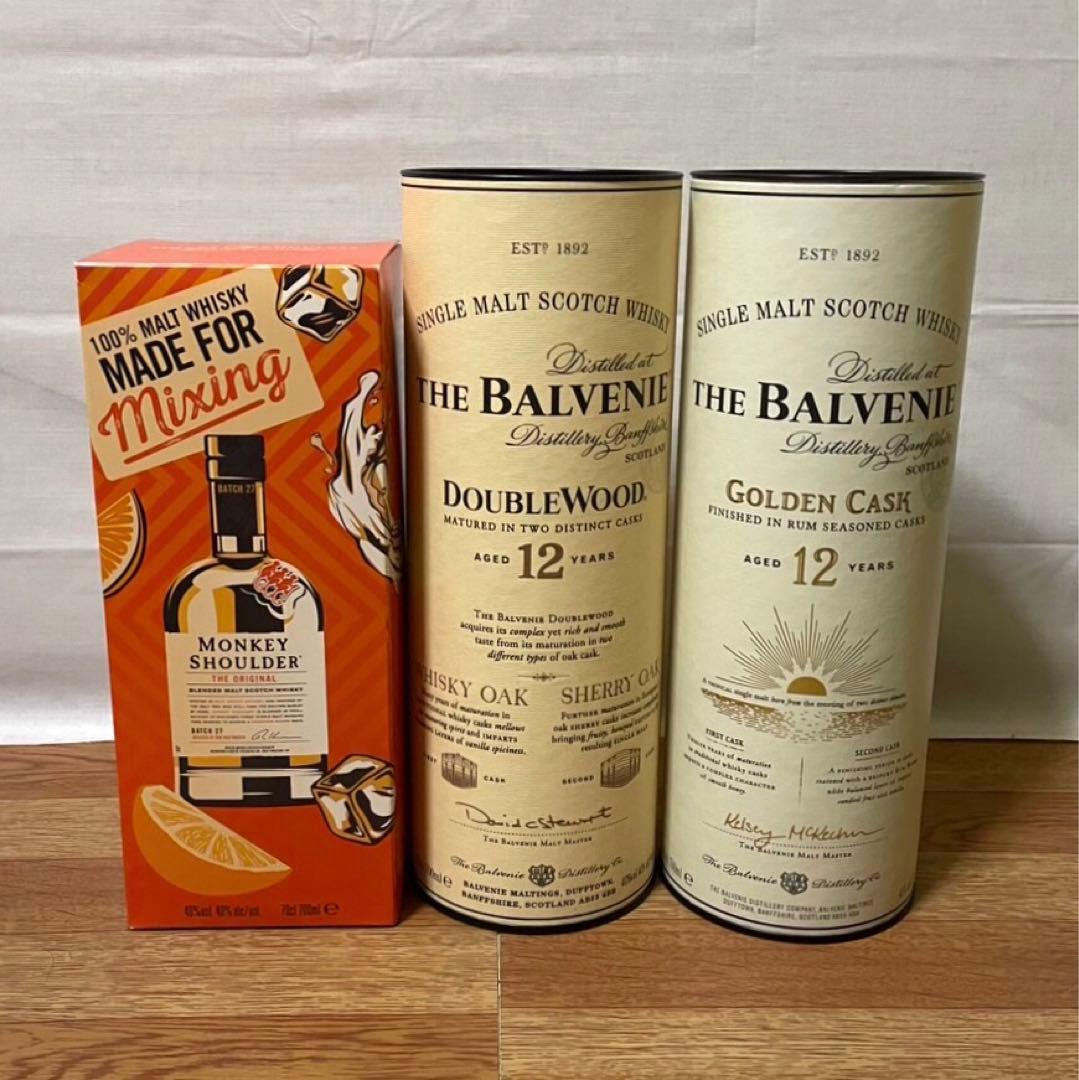 モンキーショルダー&バルヴェニー12年ダブルウッド&12年ゴールデンカスク 3本