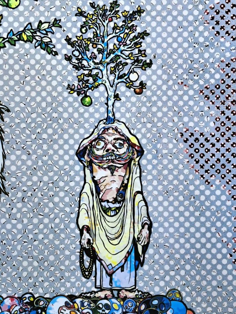 村上隆　シシ神と羅漢　ポスター　アート　人気画家　(草間彌生　奈良美智)