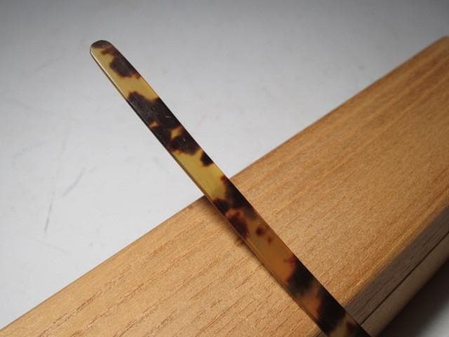 亀甲茶杓「緑毛」表千家 十三代 即中斎花押 二重箱 名品！k555