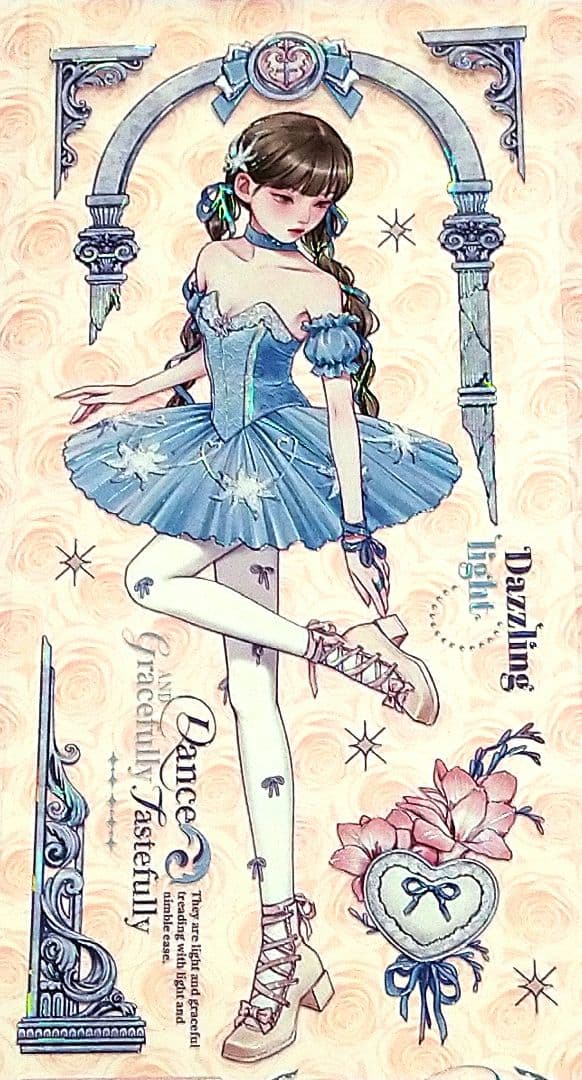 ✩再販✩J769＃足尖轻舞(贝壳光)切り売り海外人物マステ女の子