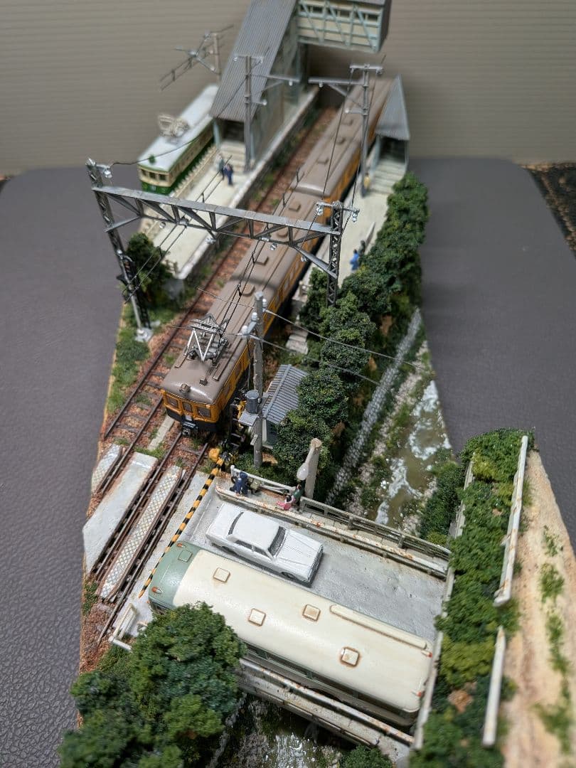 No.63鉄道Nゲージジオラマ車両、バス、車付き