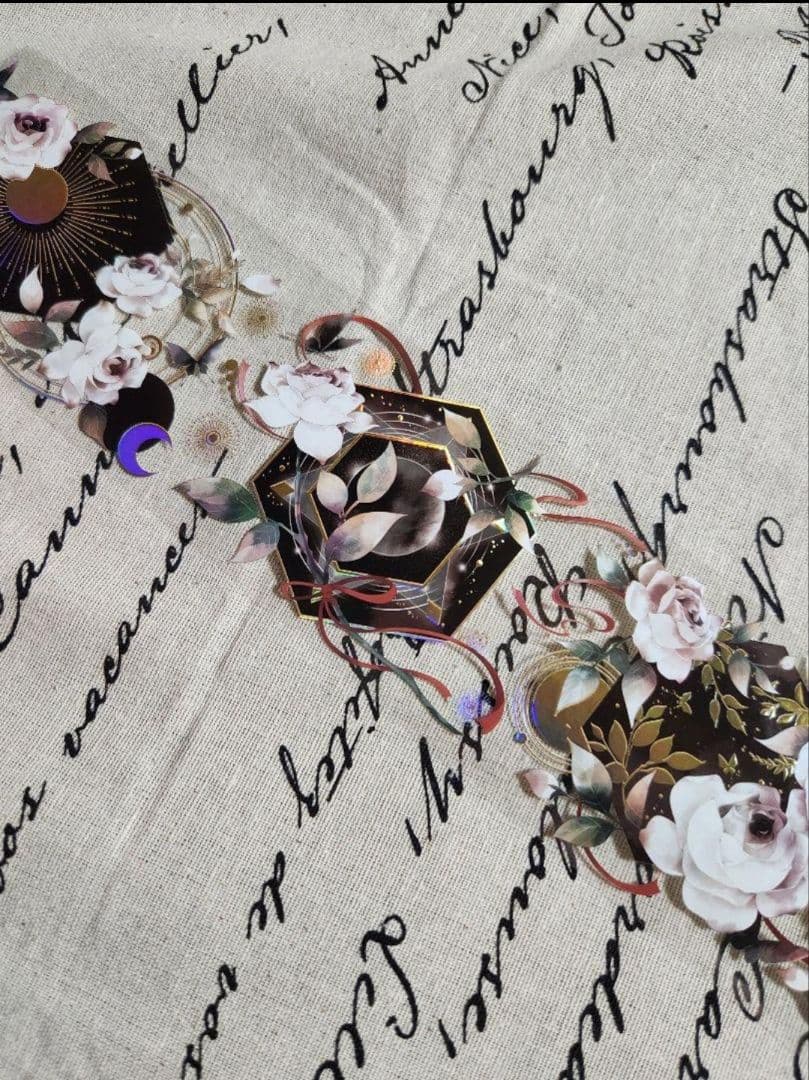 コラージュ マステ 海外 和柄 花 装飾 1ループ 切売り おすそ分け