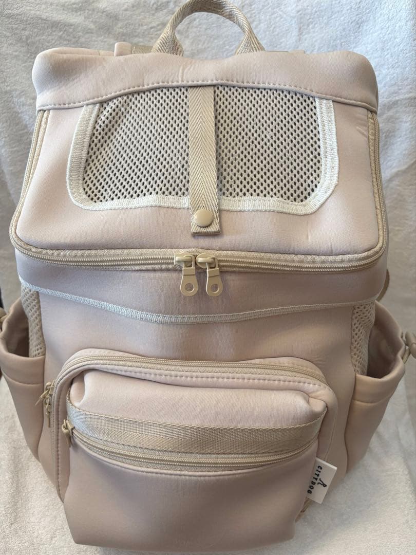 CITY DOG ネオプレーンバックパックキャリー／オフホワイト／Sサイズ