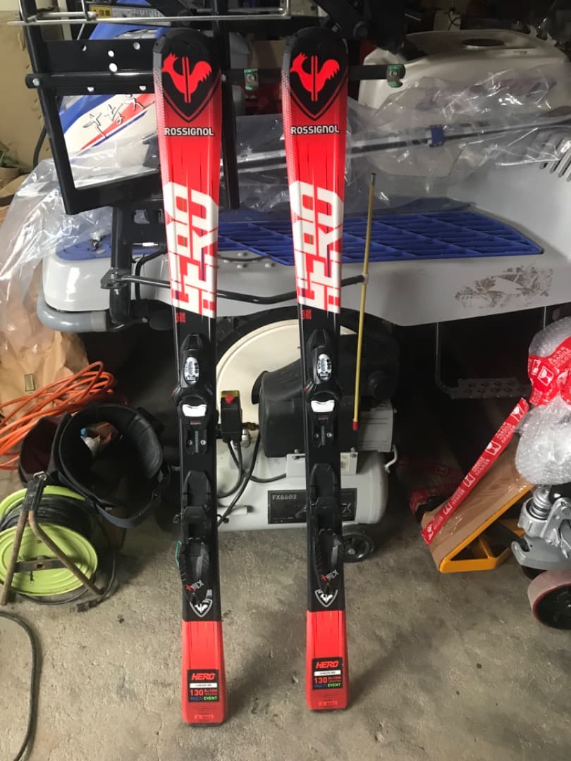 ジュニアロシニョールスキー板130、新品ストックプレゼント、