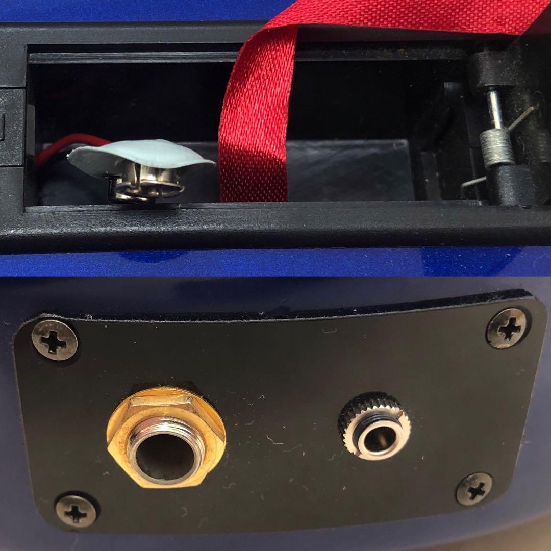 【超美品】ZO-3C メタリックブルー アンプ内蔵ミニギター ソフトケース付