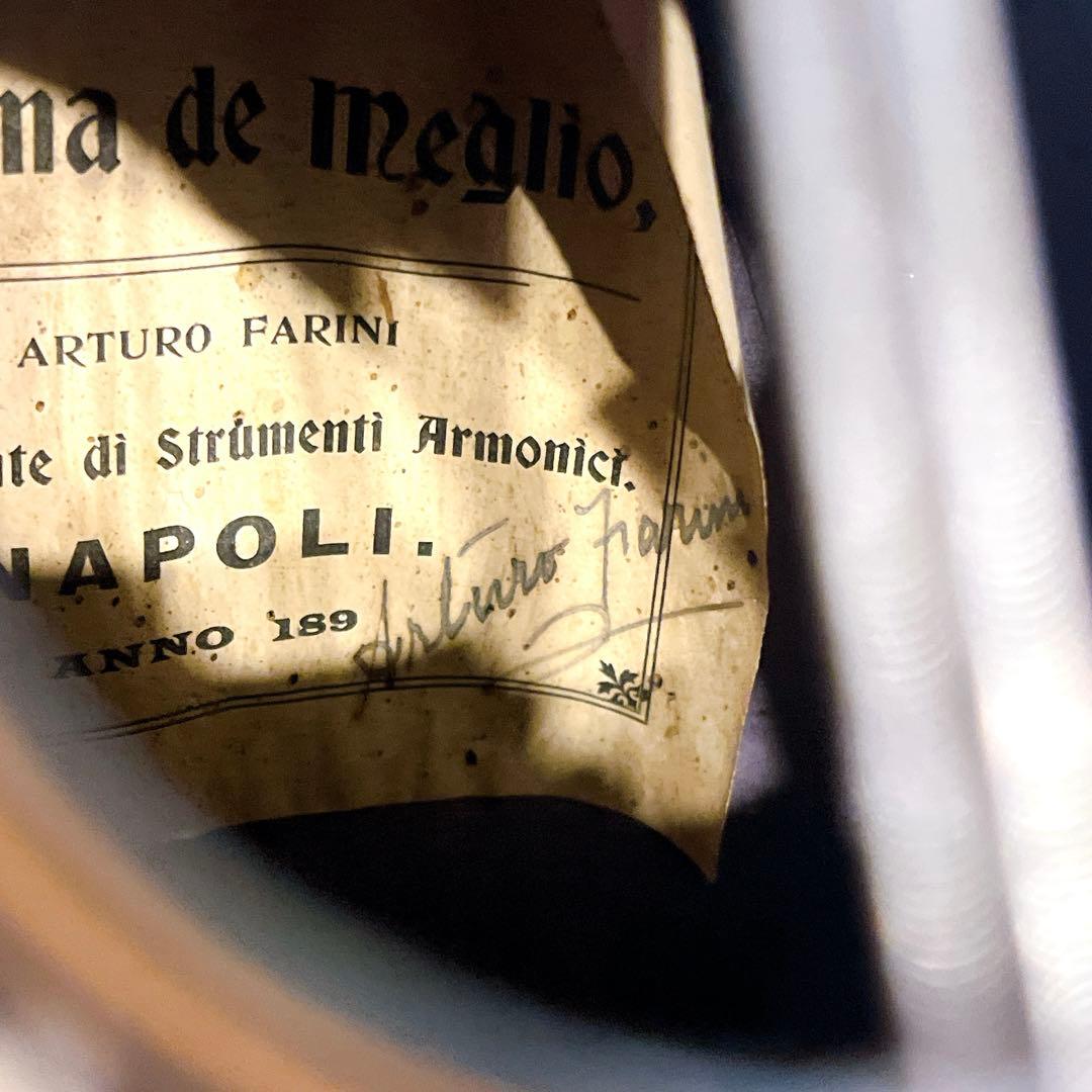 希少NAPOLI マンドリン 1890年代　インレイ　ARTURO FARINI