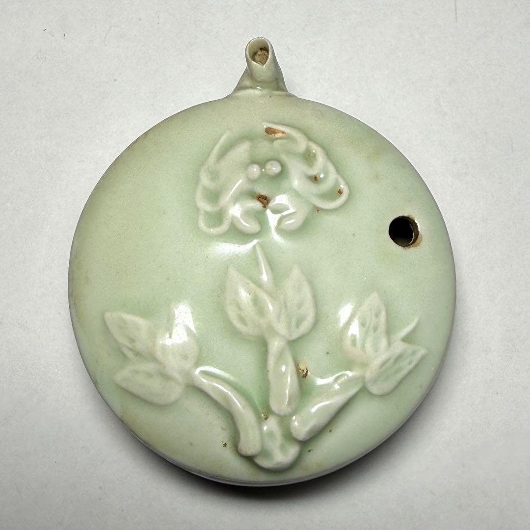 ◆李朝 白磁浮彫水滴 蟹紋 書道具 古玩 文房四宝 朝鮮古陶磁 朝鮮美術◆