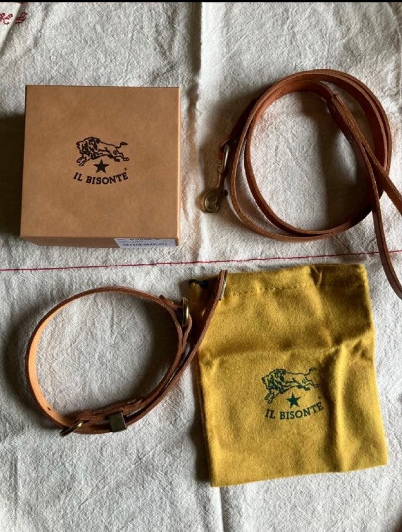 うさぎ　IL BISONTE レザー首輪　リードK0259..P