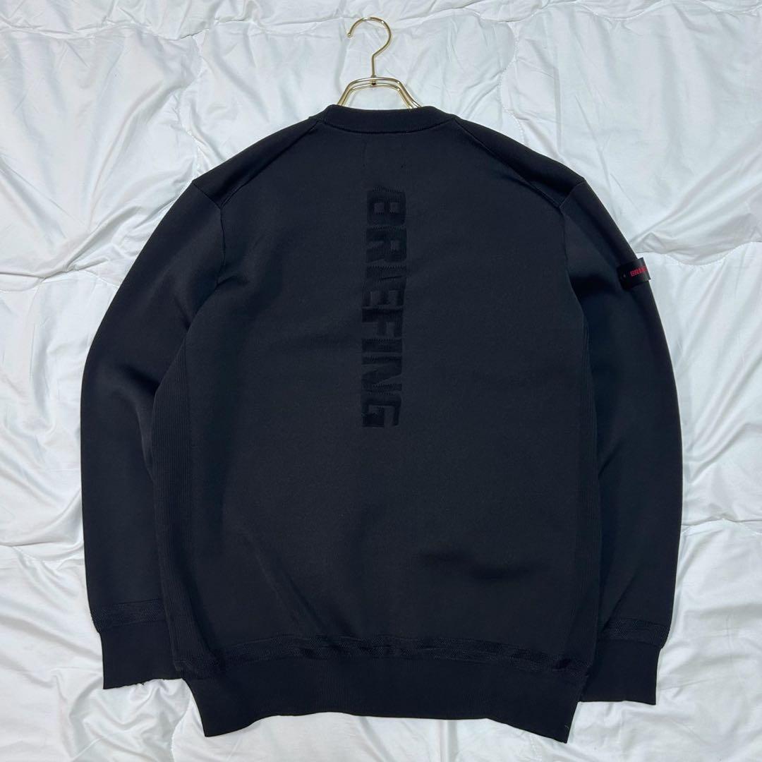 BRIEFING ブリーフィング クルーネックニット ブラック Lサイズ