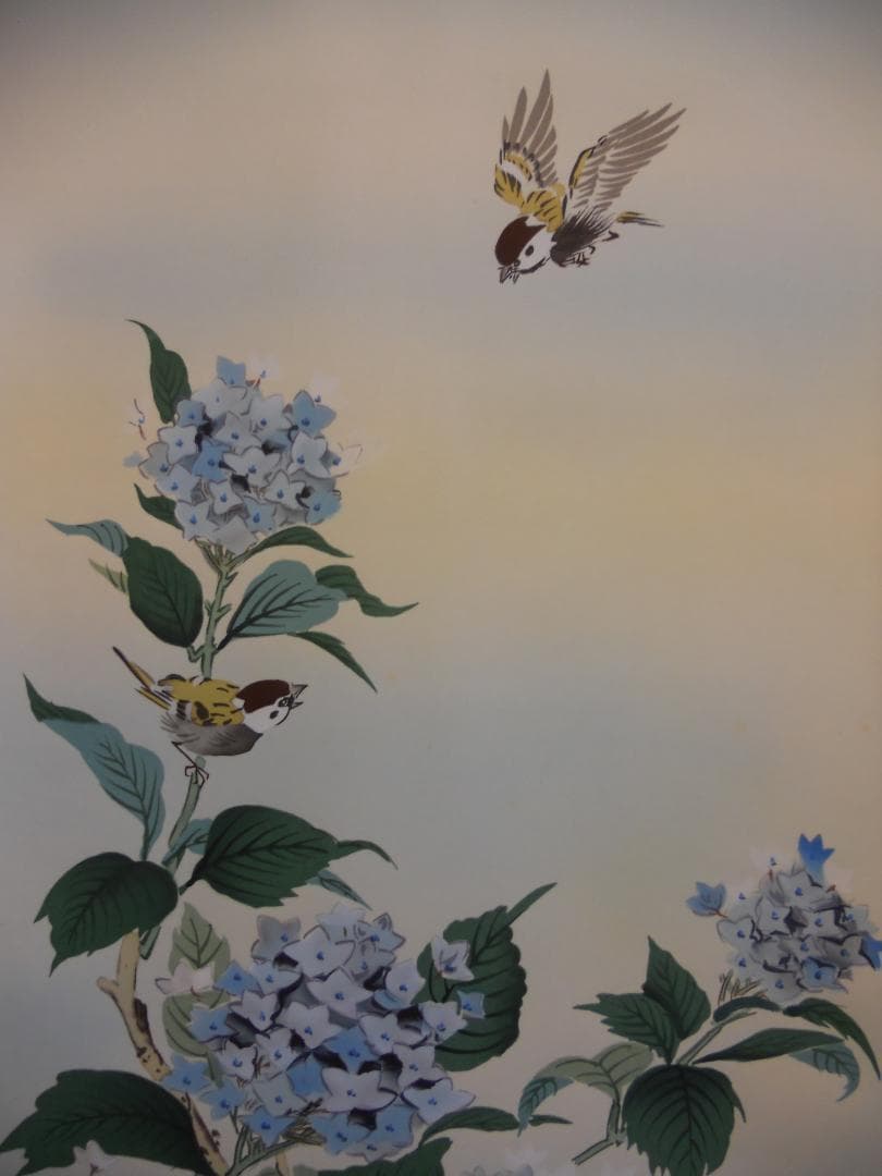 掛け軸 小川香月 『 雨後清涼 』 絹本 希少 軸装 茶道具 掛軸 美品 です。