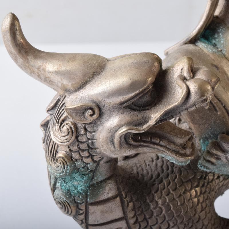 仏教美術　白銅　チベット仏　ヴァジュラパーニ　金剛手菩薩　仏像　V　7735