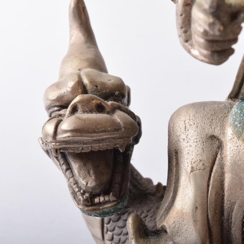 仏教美術　白銅　チベット仏　ヴァジュラパーニ　金剛手菩薩　仏像　V　7735