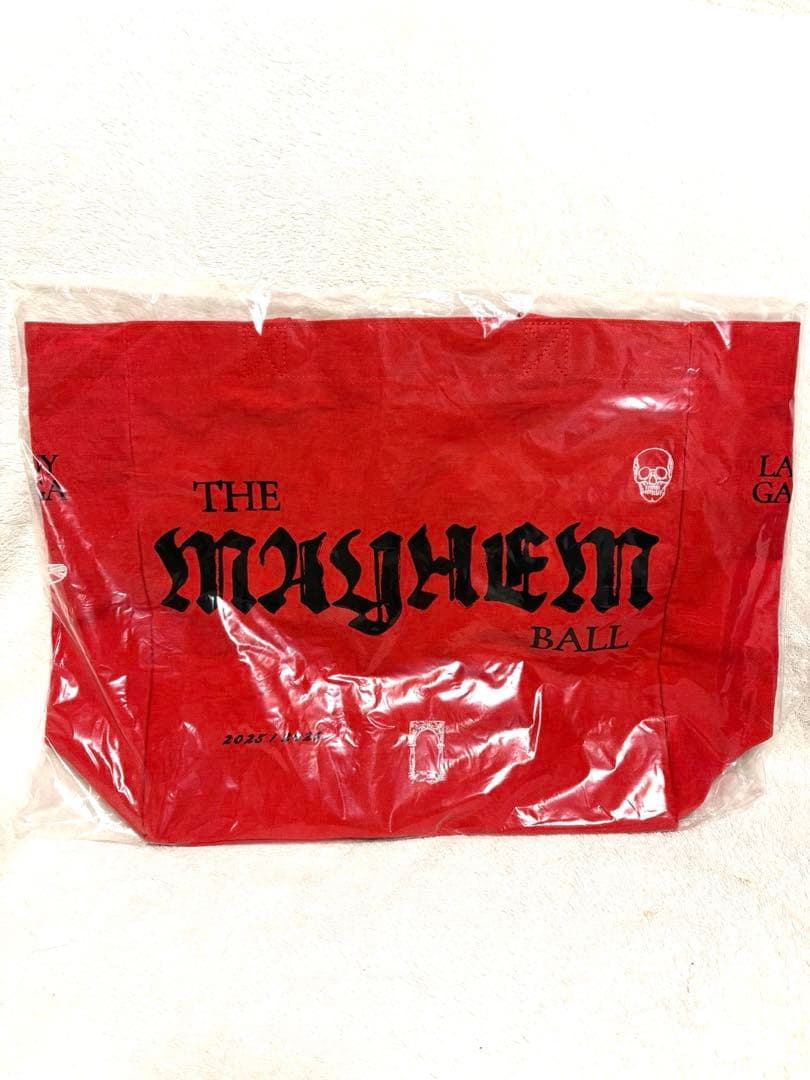 レディーガガ　メイヘムボールツアー　オペラハウス　トートバッグ　赤　レッド