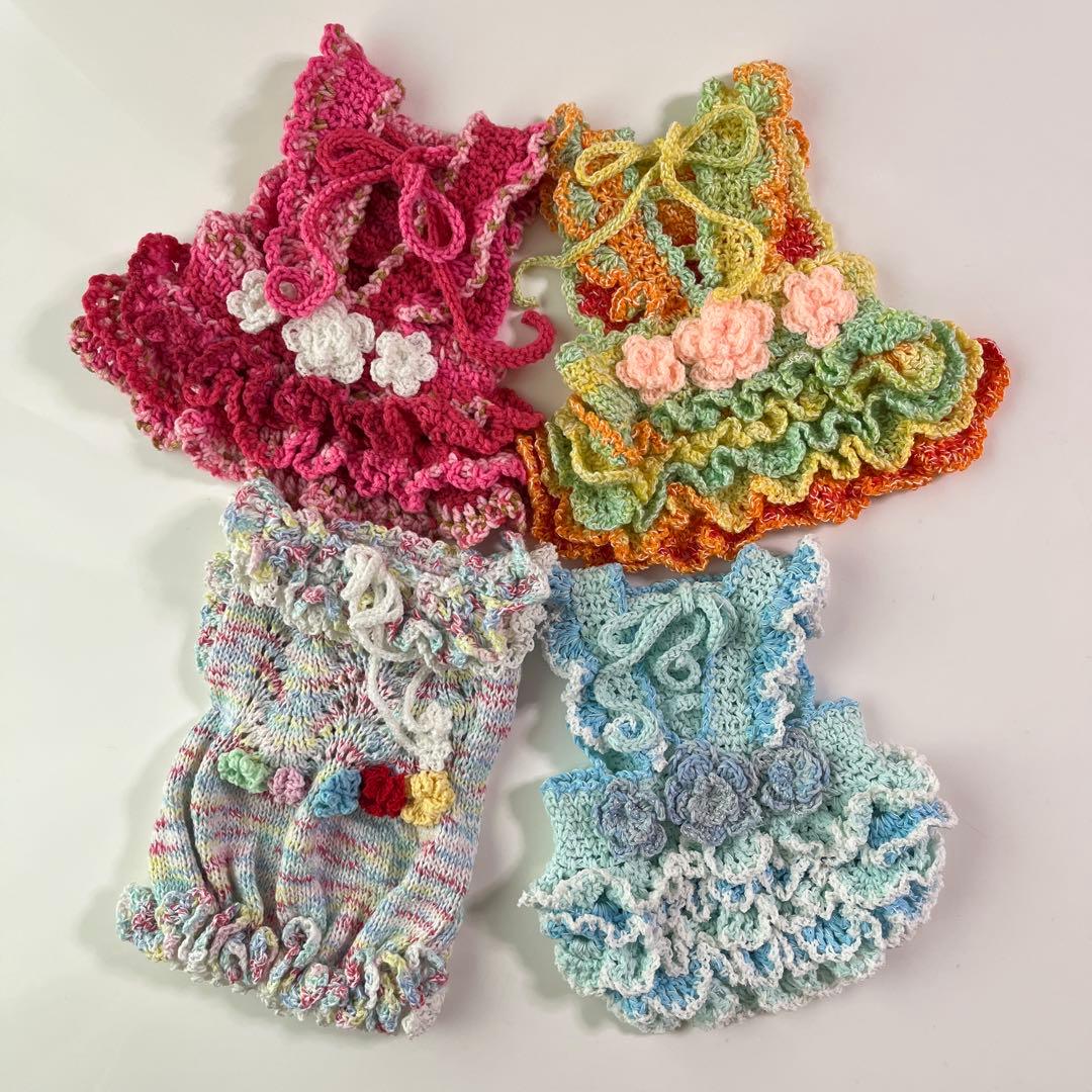 小型犬用手編み服　はなこ